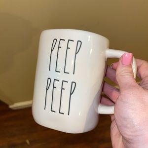 NWT Rae Dunn “Peep Peep” ceramic mug